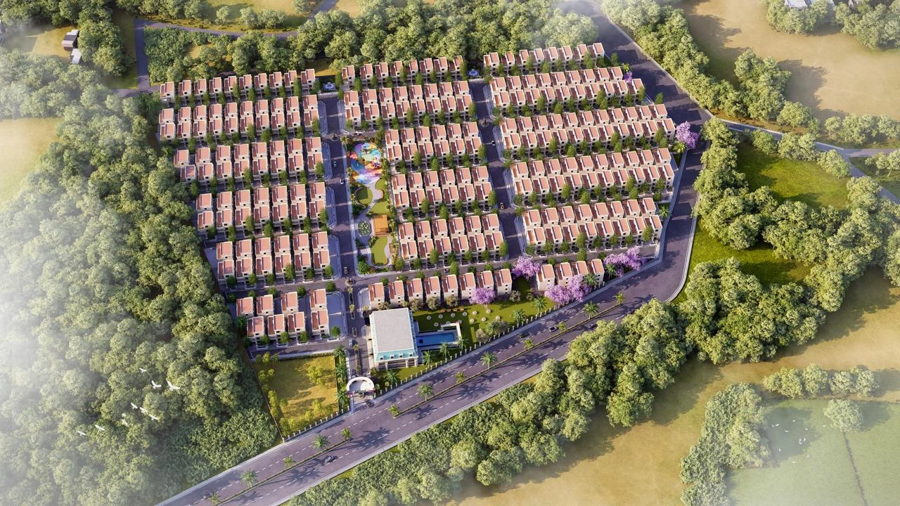 Aerial view of the Arcadia Premium community