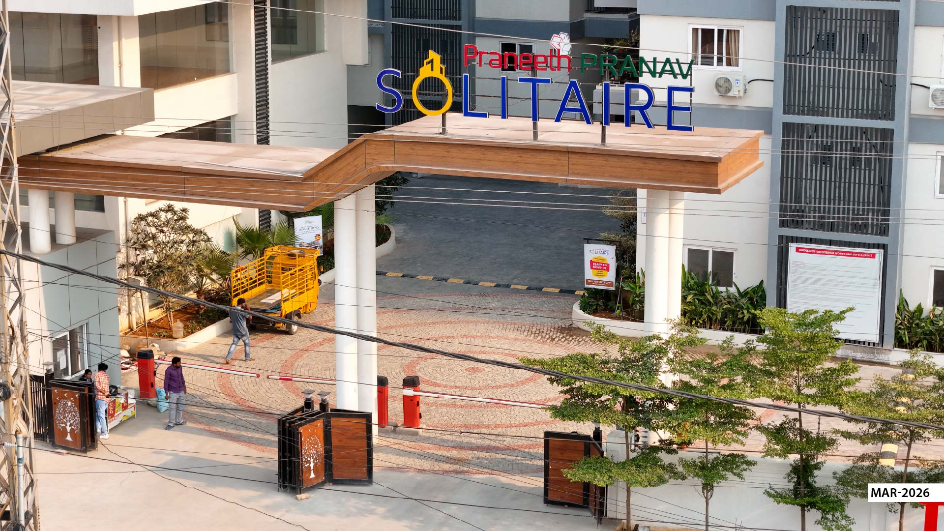 Solitaire towers and entrance arch